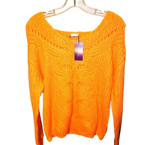 NWT Lascana Small Orange Women's Sweater Misses Size 4 6 S New With Tags - Picture 2 of 7